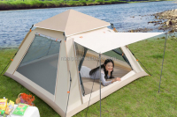 quick opening 3-4 5-8 Waterproof Windproof large Easy Setup pop up  automatic outdoor double layer family camping tent