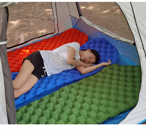 waterproof tpu Mummy shape sleeping beach trekking roll sleeping mat inflatable air pad with built in pump